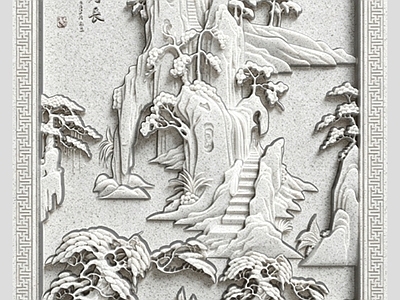 中式浮雕 雕花 浮雕 吊花 柱花 洋花