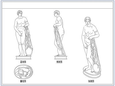 综合软装摆件图库 欧式石膏人物雕塑