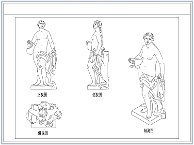 综合软装摆件图库 欧式石膏人物雕塑