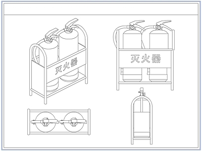 综合器材设备图库 消防灭火器箱