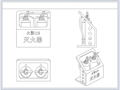 综合器材设备图库 消防灭火器箱