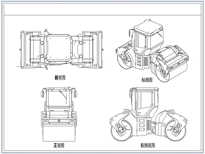 综合器材设备图库 工程压路机