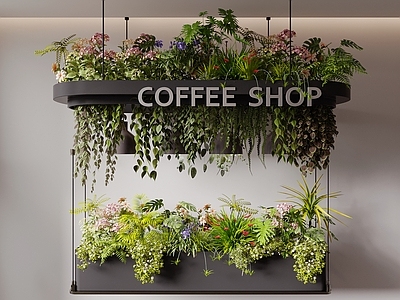 现代垂直绿化 吊篮绿植 绿植吊灯 植物吊灯 绿植吊饰 花箱