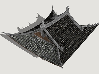 中式古建屋檐 斜屋顶 古风屋顶 古建屋顶 古风屋檐