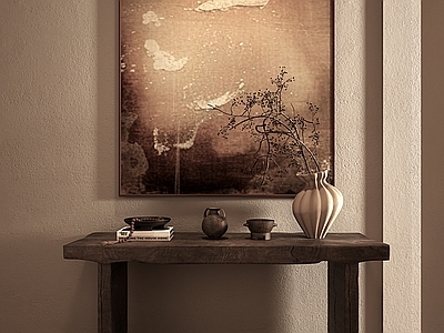 侘寂抽象画 复古斑驳方版挂画 中古做旧肌理方画 肌理玄关方画 大地色装饰画