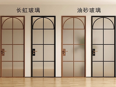 中古风单开门 法式玻璃门 单开门 平开门 长虹玻璃门 油砂玻璃门
