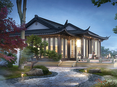 仿古建筑 咖啡茶室古建全套 绿城仿古建全专业