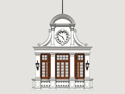欧式古建窗户组合 海派建筑门窗 欧式建筑门窗 民国风建筑立面
