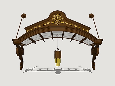 欧式活动门头 商场门头 金属店招门头 欧式建筑门头 欧式金属雨蓬