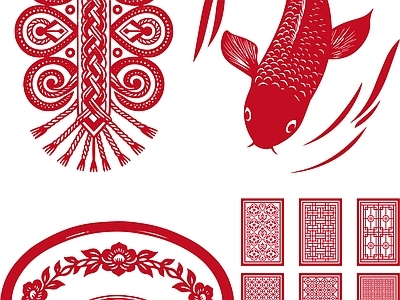 其他图库 花纹 线稿 贴图 中式 线条花纹