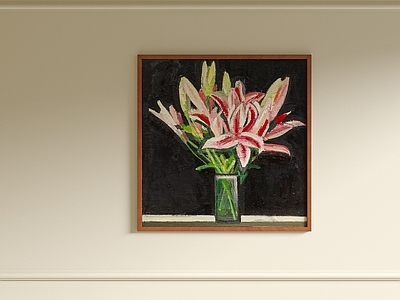 现代挂画 现代中古挂画 植物挂画 植物油画 装饰画