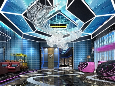 赛博朋克风KTV