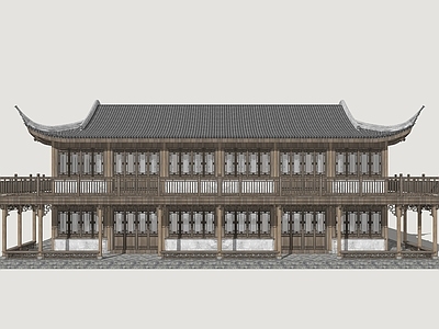 中式古建古建筑 古建民居 古代民居建筑 古风民居建筑