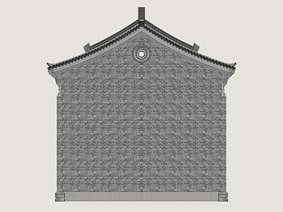 中式古建古建筑 古建山墙 传统古建墙面 徽派建筑山墙