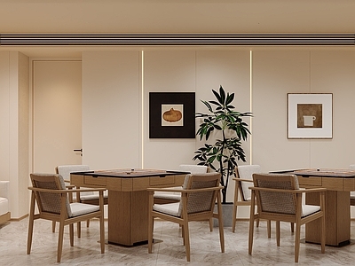 奶油风棋牌室