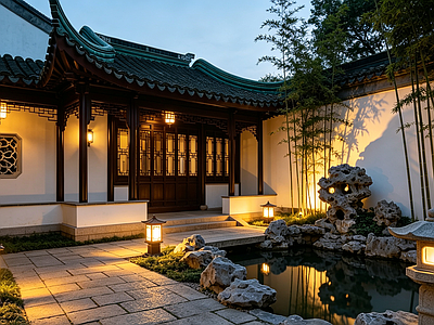 小区HDR 庭院