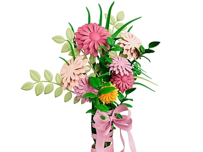 现代休憩花园 花朵 花束 鲜花