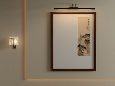 新中式挂画 禅意山水装饰画 写意山水挂画 宋式松峰挂画