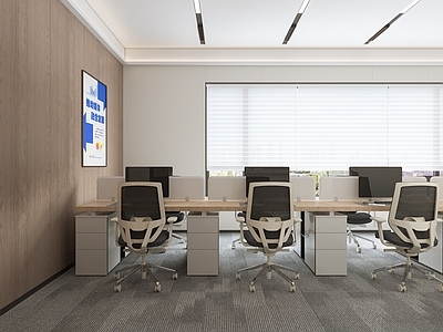 现代简约办公区 财务办公室 现代办公室