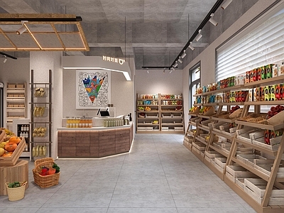 现代简约水果店 工业风水果店 精品水果店 现代精品水果店