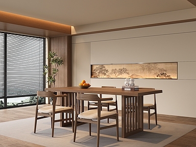新中式家居餐厅 宋式餐厅
