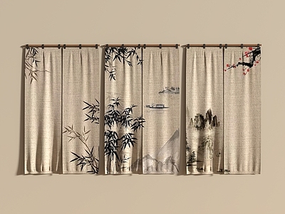 新中式门帘 现代门帘
