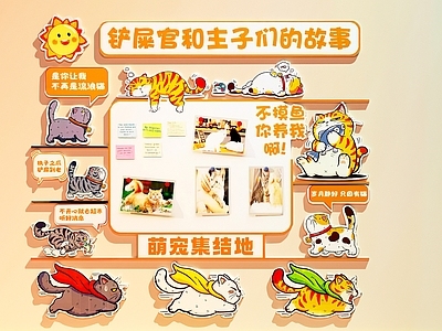 宠物店 宠物店打卡墙 宠物店装饰画 宠物店休息区