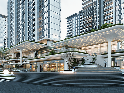 现代小区建筑