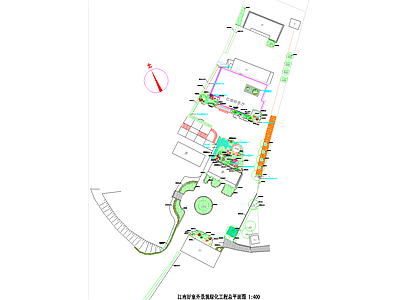 其他商业景观 餐厅 酒店室外 景观绿化 施工平面套图 现代风格
