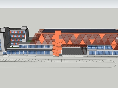 现代体育建筑 运动驿站 体育建筑 异形建筑