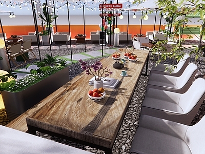 现代屋顶花园 现代屋顶花园餐厅 露台酒吧 户外休闲餐吧花园