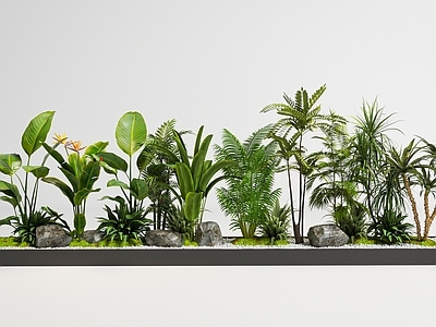 现代植物堆 热带绿植花箱造景 室内隔断景观 室内植物 热带观叶绿植组合 植物盆栽