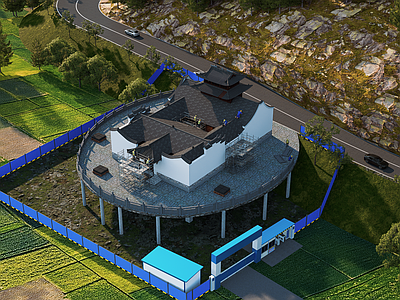 中式古建古建筑 古建筑施工 建筑抬升 古建