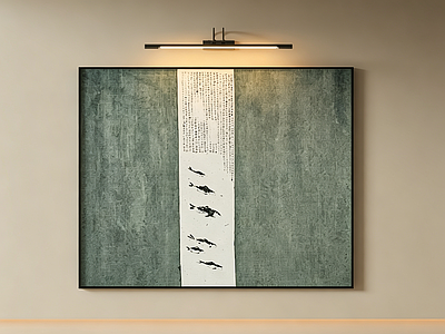 新中式儿童挂画 新中式山水画