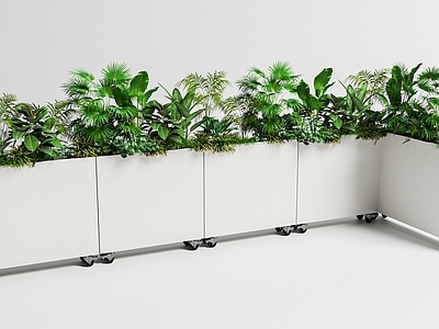 极简花架 移动花箱 热带绿植组合 办公室绿植 商场绿植造景 仿真绿植造景