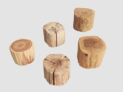 原木风其他景观小品 树墩 树墩座凳 景观座凳 树干