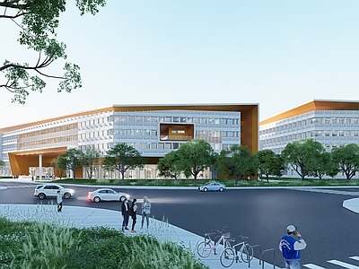 现代主义学校建筑 现代学校 新中式 未来感 Aedas 多首层