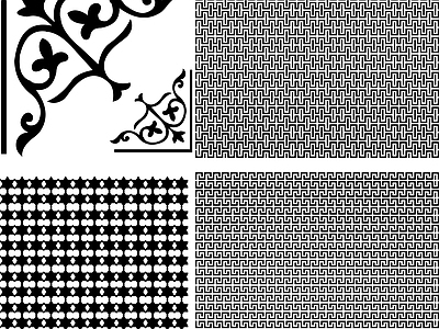 其他图库 花纹 纹理 线稿 贴图 中式