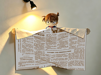 现代艺术装置 报纸壁灯 艺术挂灯 墙壁报纸灯 创意壁灯