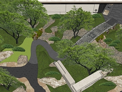 新中式景观小区景观 新中式庭院景观 禅意入口 森系景观 新中式示范区 轻奢景观桥