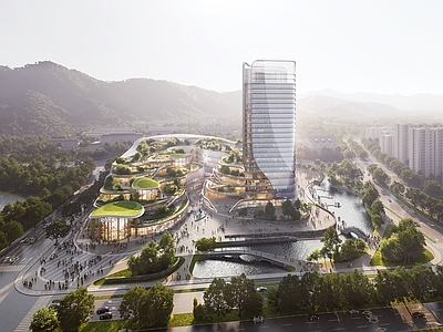 未来主义商场建筑 杭州 约12万方 商业综合体