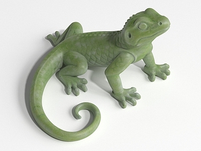 中式雕塑摆件 玉蜥蜴 壁画 爬山虎 爬行动物 玉饰品