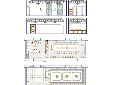 会议中心建筑 欧式会议室图纸 会议厅室内平立面 会议室内装成套图 欧式会议室平立剖