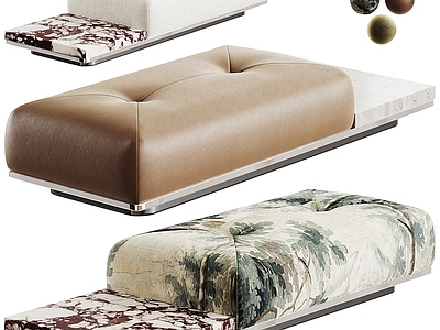 意式极简沙发凳 Minotti