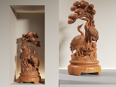 中式雕塑摆件 现代木雕工艺品 现代木雕摆件 根雕装饰摆件