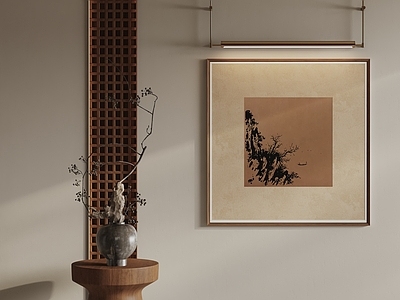 新中式山水画 写意装饰画 复古山水装饰画 禅意挂画