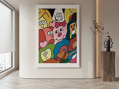 奶油风儿童挂画 现代风格装饰画
