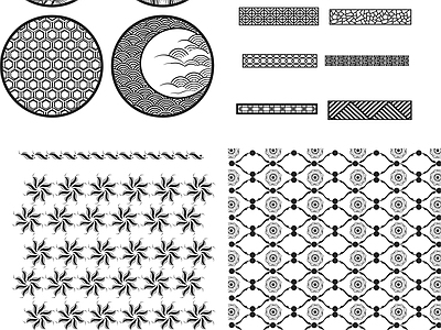 其他图库 花纹 纹理 线稿 贴图 中式