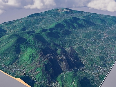 其他地形地貌 现代山脉地形景观