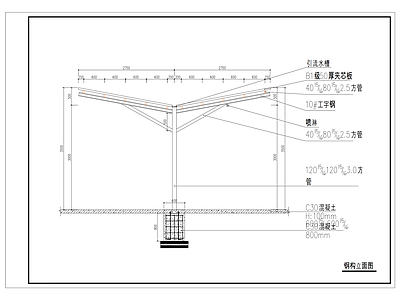 钢结构 车棚项目钢结构